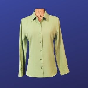 Christopher & BANKS Oversized Gauze Blouse, GREEN CRINKLE, Women’s Size S, NWOT